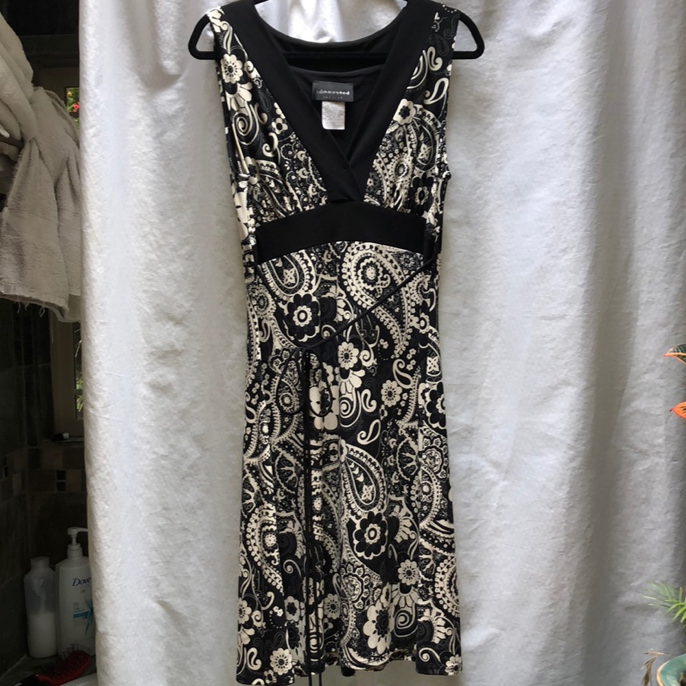Black and cream patterned dress